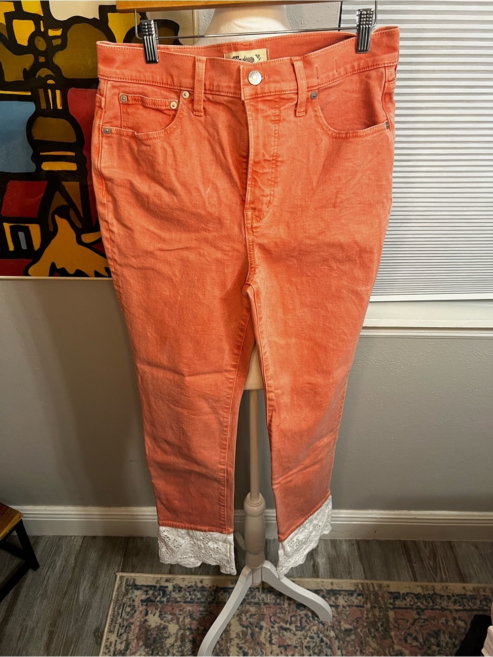 Madewell THE PERFECT VINTAGE JEAN
29 Pink Salmon With White Lace Crochet - Picture 3 of 13